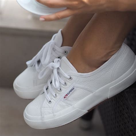 Superga Mens White 2750 Efglu Shoes Trainers Sneakers White