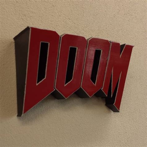 3d Printable Doom Wall Logo By Daniel Lilygreen