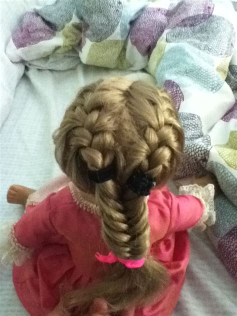 Pin By Lydia R On Hair Styles By Me Ag Doll Hairstyles Braided Half Up Doll Hair