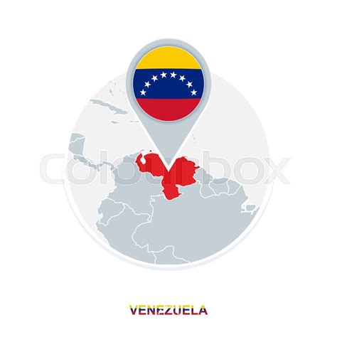 Venezuela Map And Flag Vector Map Stock Vector Colourbox