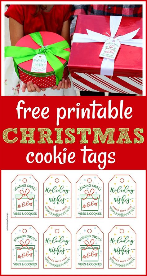 Festive Christmas Cookie Tags Printable