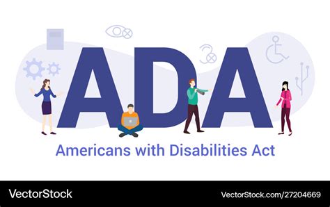 Ada Americans With Disabilities Act Concept Vector Image