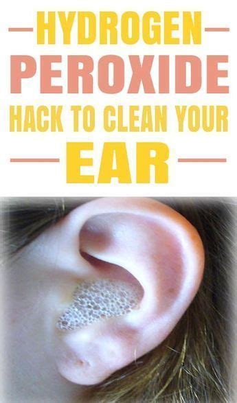 See your doctor to get diagnosed and treated — you might need antibiotics. How To Clean Your Ear With Hydrogen Peroxide | Cleaning ...