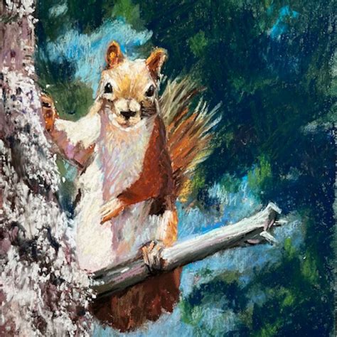 Squirrel Painting Etsy