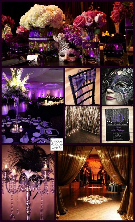 Masquerade decorations & party supplies. Moonlight Masquerade Ball in Black, Purple, and Silver ...