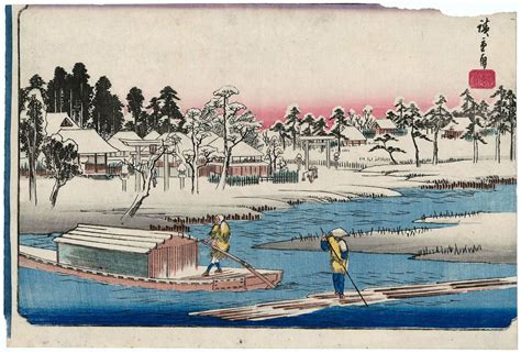 Utagawa Hiroshige Clear Weather After Snow At Massaki Massaki Yukibare No Zu From The Series