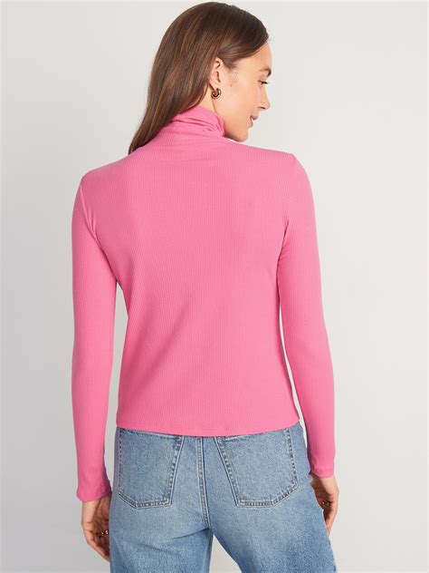 rib knit turtleneck top for women old navy