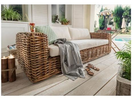 Nest lounge sofa is designed in denmark but created in indonesia by experienced rattan weavers with a long tradition of. Lounge Gartensofa 220 cm Rattan Sofa kaufen auf Ricardo