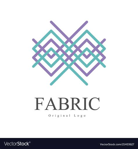 Fabric Original Logo Design Creative Geometrical Vector Image