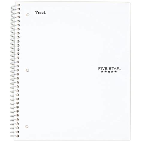 Buy Five Star Spiral 1 Subject College Ruled Paper 100 Sheets 11