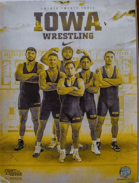2023 Iowa Hawkeyes Mens Wrestling Team Poster Spencer Lee And Real