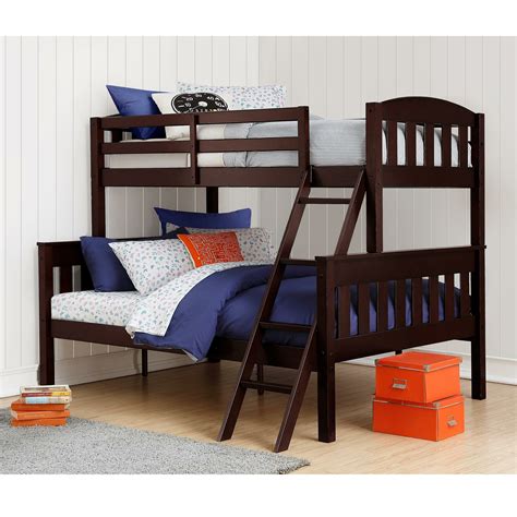 Low bunk beds, solid wood twin over twin bunk beds for kids with guard rail and ladder,kids bedroom furniture,no box spring need (espresso). Zoomie Kids Immanuel Twin over Full Bunk Bed & Reviews ...