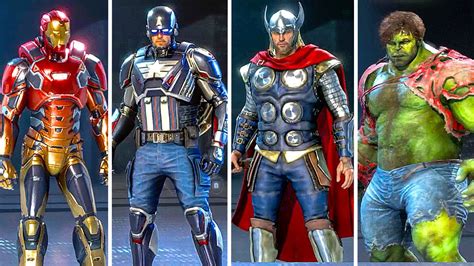 Marvels Avengers All Skins And Suits Full Game
