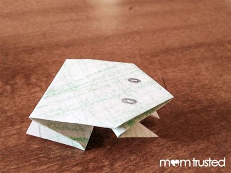 Origami For Kids Jumping Paper Frogs Jumping Frog Project