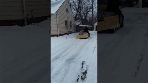 Home Made Snow Plow Golf Cart Youtube