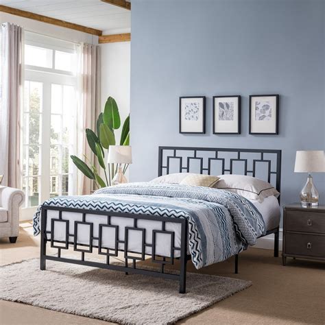 Get it as soon as tue, may 4. Dawn Queen-Size Geometric Platform Bed Frame, Iron, Modern ...