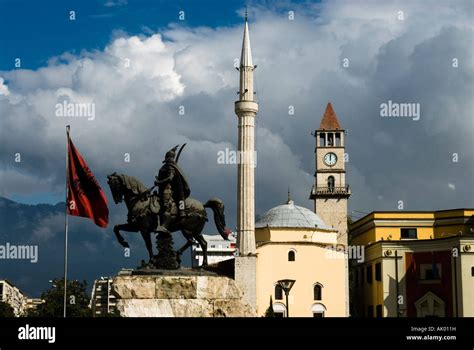 Skanderbeg Square Tirana Albania Stock Photo Alamy