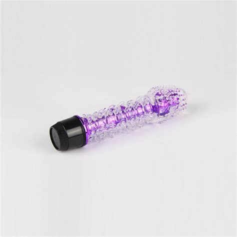 Silica Gel Double Headed Female Purple Vibrator Massage Rod For Adult