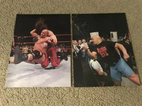 VINTAGE STONE COLD STEVE AUSTIN WWF Wrestling Pinup Photo Lot 3 WWE