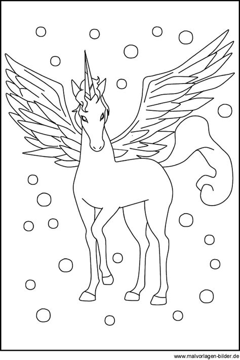 Fantasie pferd tier horn magie märchen niedlich pony mythischen einhorn. Ausmalbilder pegasus kostenlos - Malvorlagen zum ...
