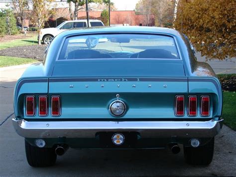 Silver Jade Green 1969 Mach 1 Ford Mustang Fastback