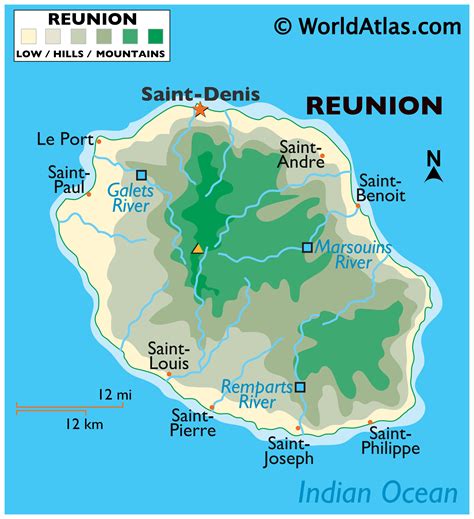 Map Of Reunion Island And Reunion Map And Information Page