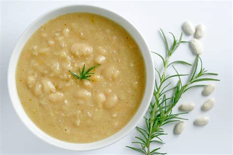 Cover and process on high until almost blended. Rosemary White Bean Soup Recipe | Well Vegan