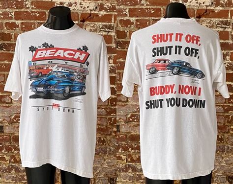 90s Beach Boys Shut Down Vintage Car Graphic T Shirt Vintage 1995 The
