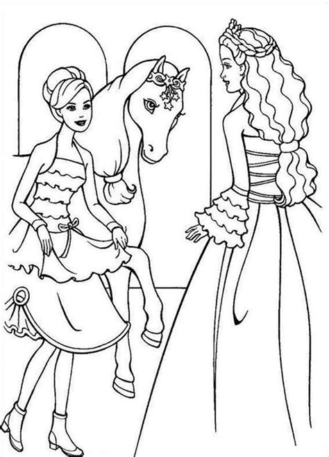 Princess And Horse Coloring Pages Home Design Ideas
