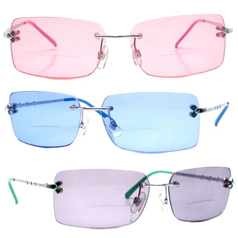 new design rimless unisex trendy bifocal sun reading glasses ￡4 25 remorques