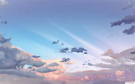 Cloud Blue Sky Anime Hd Wallpaper Download