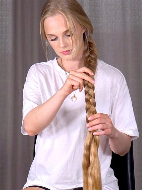 VIDEO - Very long braid play and display - RealRapunzels