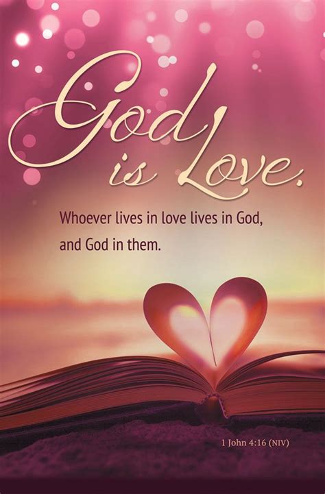 Church Bulletin 11 Inspirational Worship God Is Love Pack Of 100