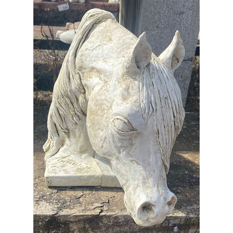 Arabian Stallion Bust Concrete Horse Statue Wantirna Garden Ornaments