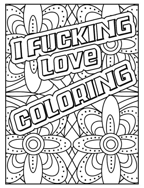 40 Adult Curse Word Printable Coloring Pages Digital Download Etsy Adult Coloring Swear Words