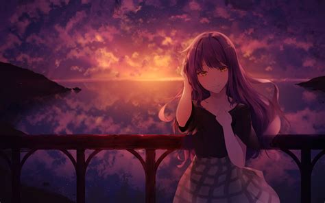 1440x900 Mocca Sunset Anime Girl 4k Wallpaper1440x900 Resolution Hd 4k