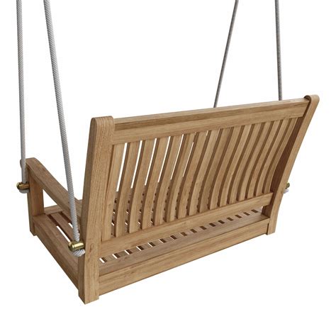 Classic 36 Straight Teak Porch Swing Bench Nested Porch Swings