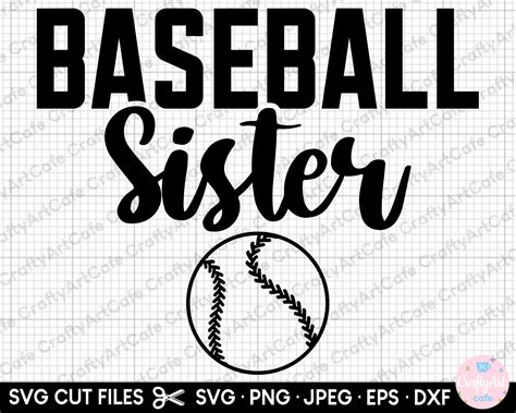 Baseball Sister Svg Etsy