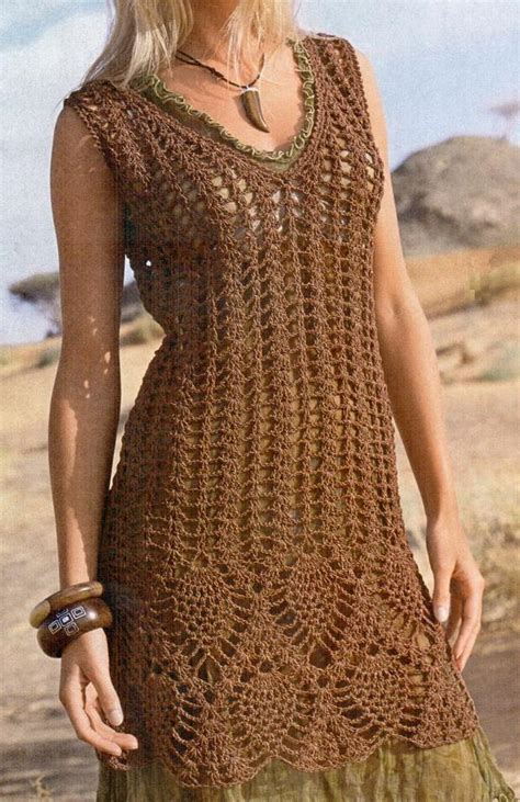 Crochet Sweaters Crochet Tunic Dress For Women Free Pattern