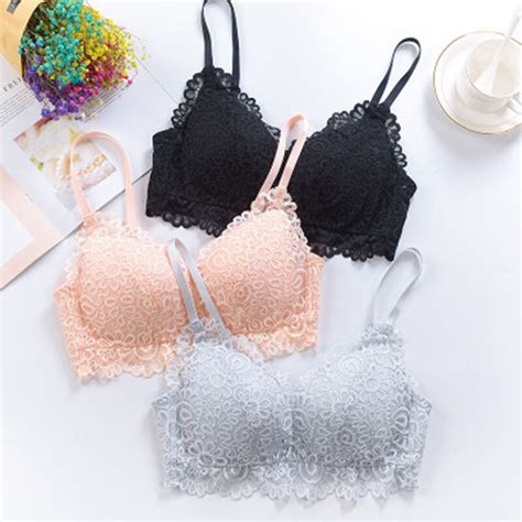 2018 women s sexy lace embroidery pizzo bra comfortable and breathable push up large cup size