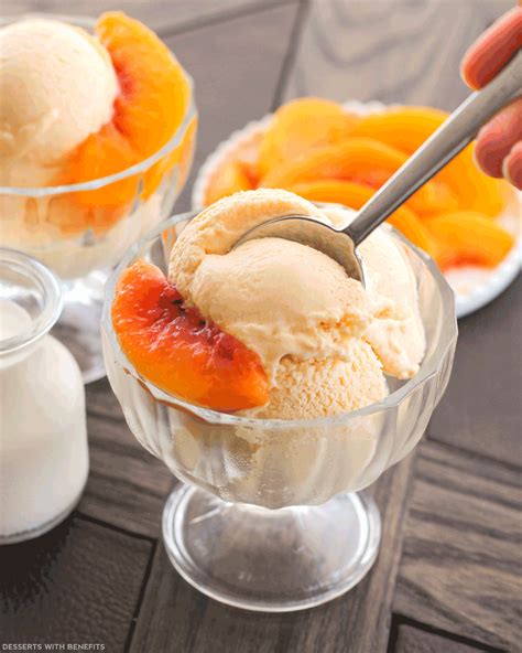 Healthy Peaches And Cream Ice Cream Recipe No Sugar Added