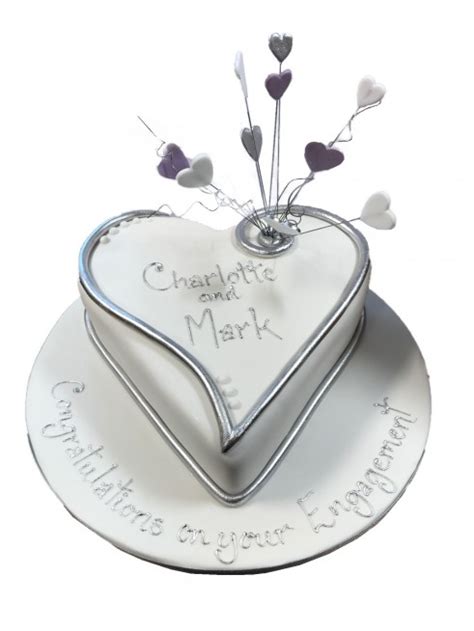 Check out our engagement heart selection for the very best in unique or custom, handmade pieces from our gifts for the couple shops. Heart Shaped Engagement Cake
