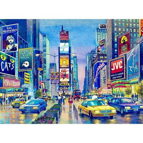 Times Square Fine Art Giclée Print New York Painting Watercolor