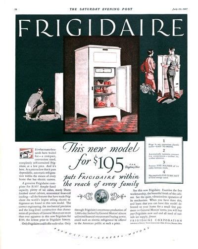 Vintage Ads The New Frigidaire The Saturday Evening Post Vintage