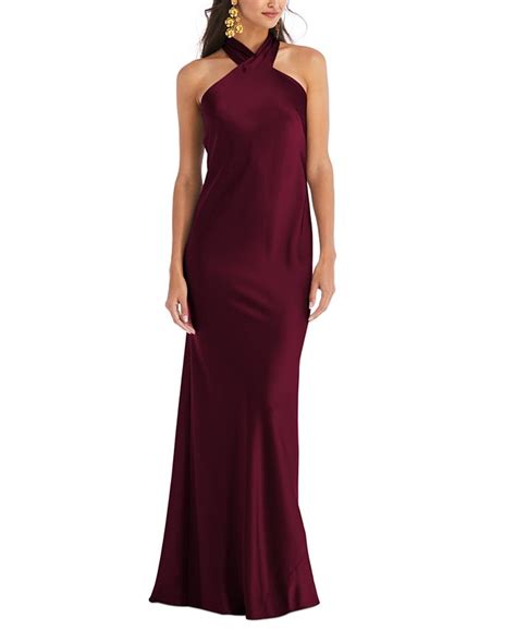 Dessy Collection Lovely Draped Halter Gown Macys