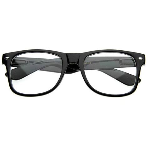 buy standard retro clear lens nerd geek assorted color horned rim glasses 2873 by sunglassla