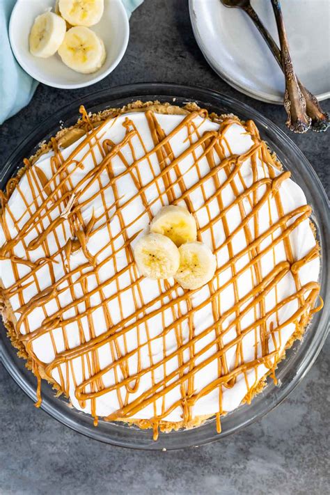 No Bake Peanut Butter Banana Cream Pie Recipe Crazy For Crust