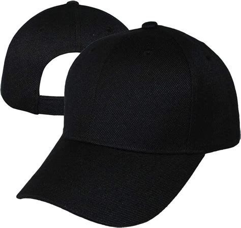 Basic Classic 100 Acrylic Plain Hat Women Unisex Adjustable Velcro