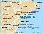 Alicante Map - TravelsFinders.Com