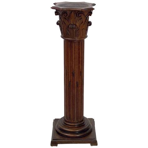 Faux Green Marble Column Pedestal Stand At 1stdibs